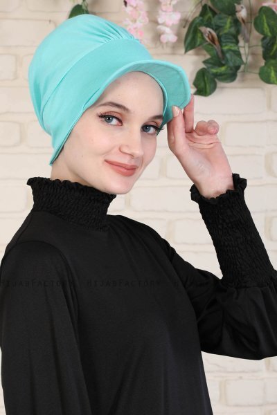 Sandra - Turquoise Cotton Turban - Ayse Turban