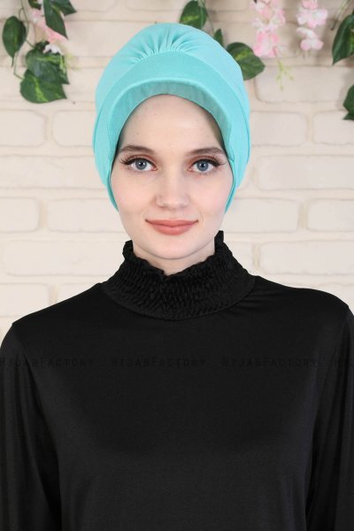 Sandra - Turquoise Cotton Turban - Ayse Turban