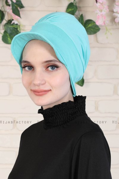 Sandra - Turquoise Cotton Turban - Ayse Turban