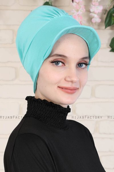 Sandra - Turquoise Cotton Turban - Ayse Turban