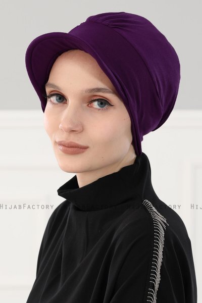 Sandra - Purple Cotton Turban - Ayse Turban