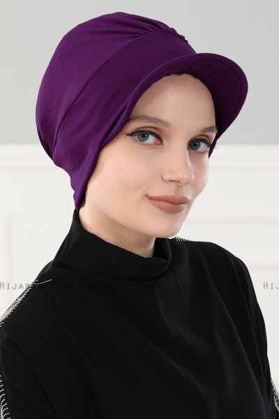 Sandra - Purple Cotton Turban - Ayse Turban