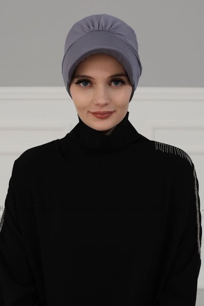 Sandra - Grey Cotton Turban - Ayse Turban