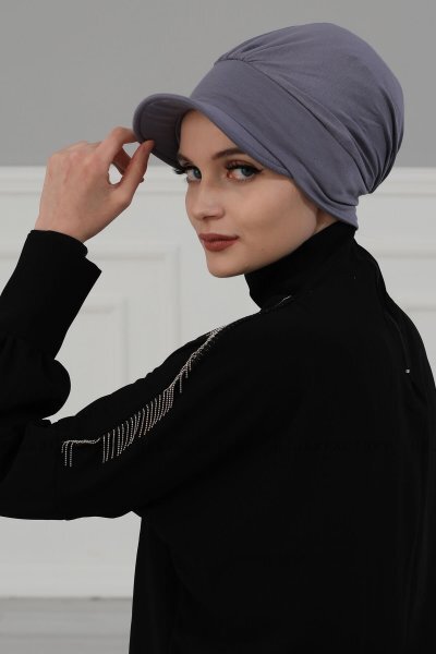 Sandra - Grey Cotton Turban - Ayse Turban