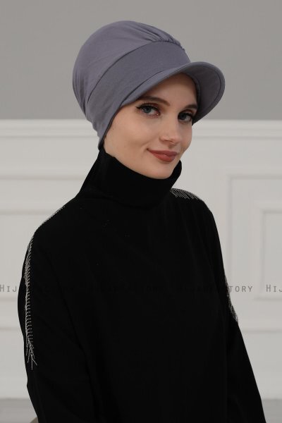 Sandra - Grey Cotton Turban - Ayse Turban