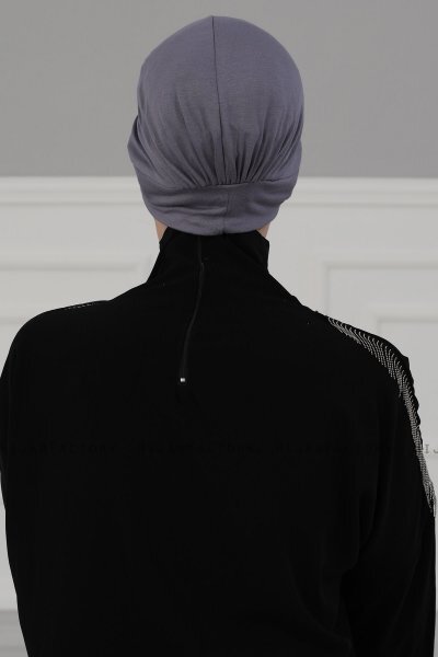 Sandra - Grey Cotton Turban - Ayse Turban