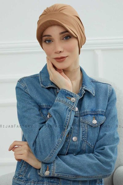 Sandra - Light Brown Cotton Turban