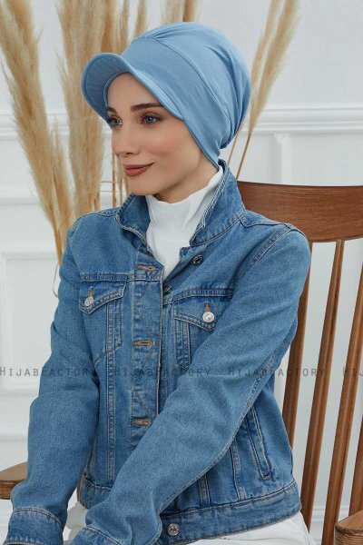 Sandra - Sky Blue Cotton Turban