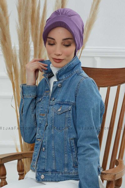 Sandra - Violet Cotton Turban