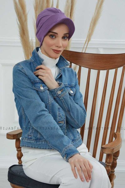 Sandra - Violet Cotton Turban