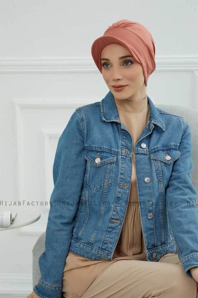 Sandra - Salmon Cotton Turban