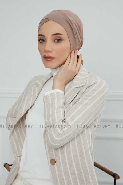 Ellie - Taupe Cotton Turban