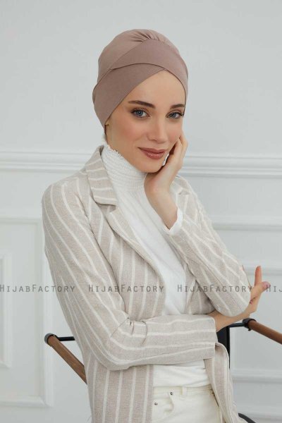 Ellie - Taupe Cotton Turban