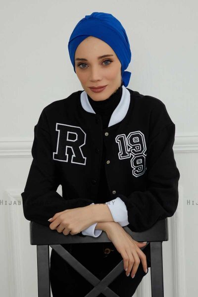 Ellie - Blue Cotton Turban
