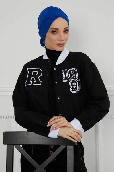 Ellie - Blue Cotton Turban