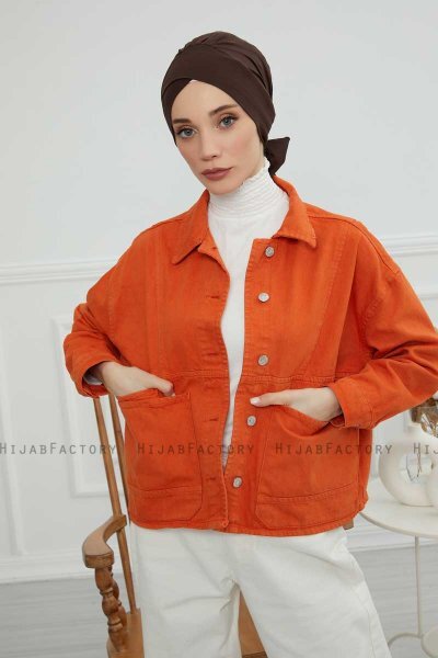 Ellie - Brown Cotton Turban