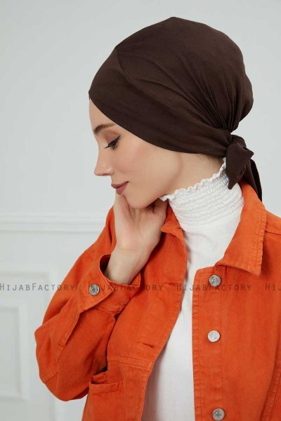 Ellie - Brown Cotton Turban