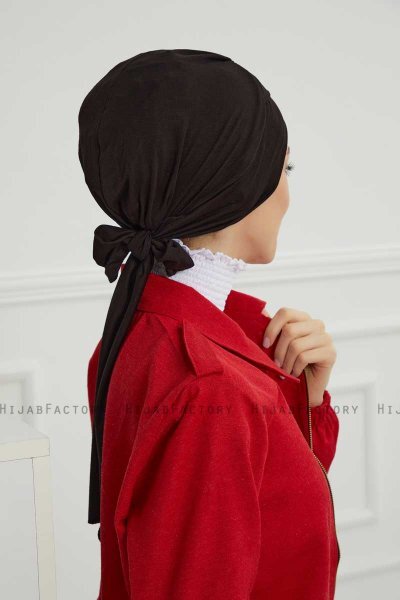 Ellie - Black Cotton Turban