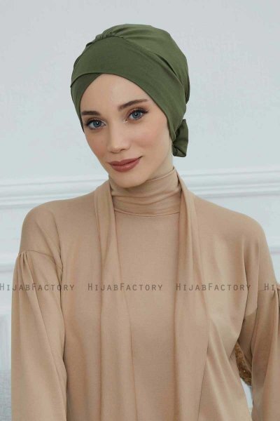Ellie - Khaki Cotton Turban
