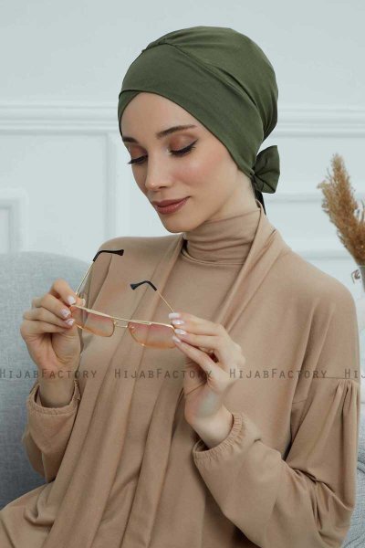 Ellie - Khaki Cotton Turban