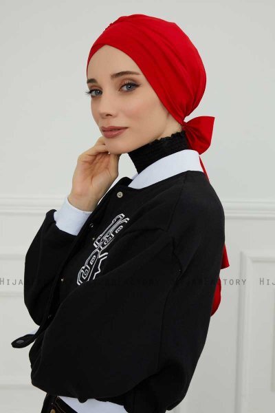 Ellie - Red Cotton Turban