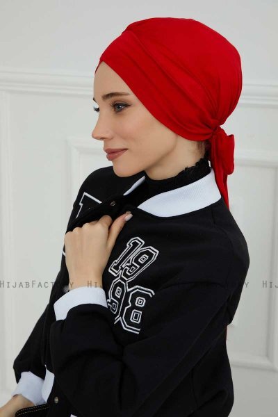 Ellie - Red Cotton Turban