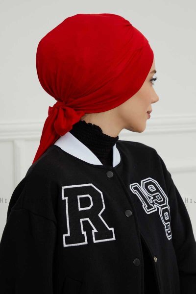 Ellie - Red Cotton Turban