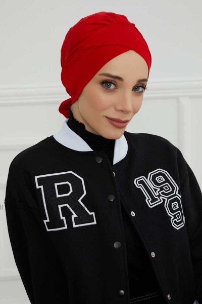 Ellie - Red Cotton Turban