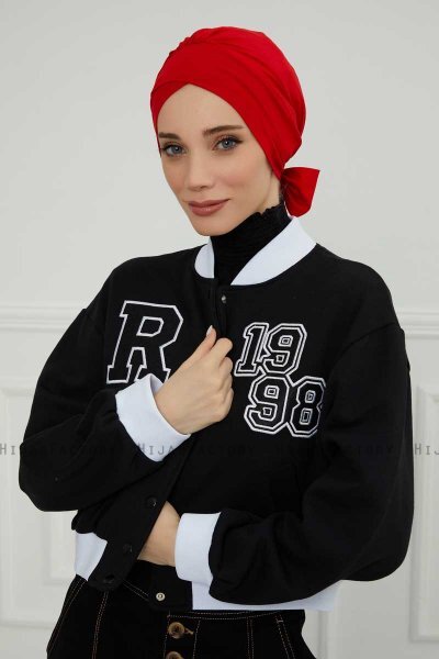 Ellie - Red Cotton Turban