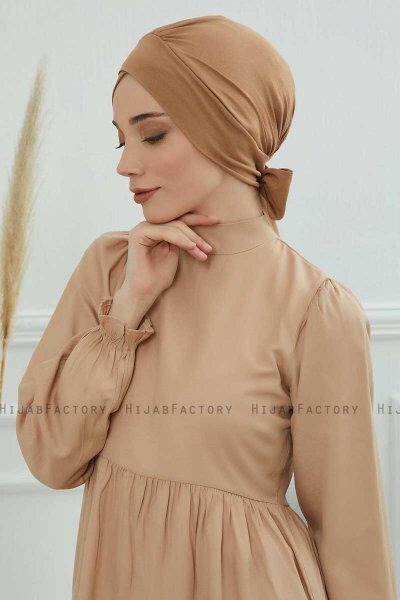 Ellie - Light Brown Cotton Turban