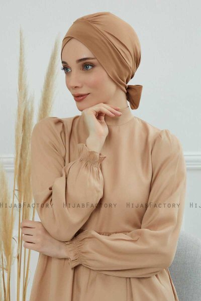 Ellie - Light Brown Cotton Turban