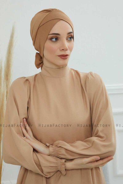 Ellie - Light Brown Cotton Turban