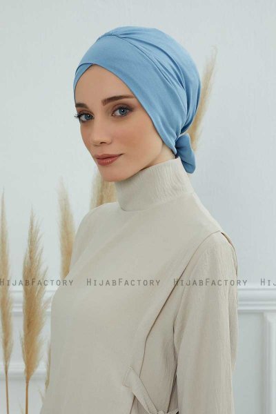 Ellie - Sky Blue Cotton Turban