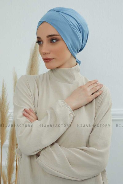 Ellie - Sky Blue Cotton Turban