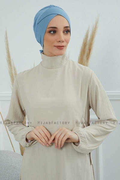 Ellie - Sky Blue Cotton Turban