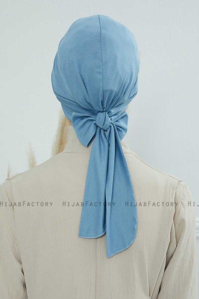 Ellie - Sky Blue Cotton Turban