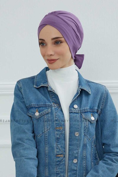 Ellie - Violet Cotton Turban