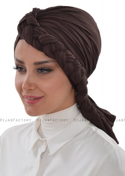 Theresa - Brown Cotton Turban - Ayse Turban