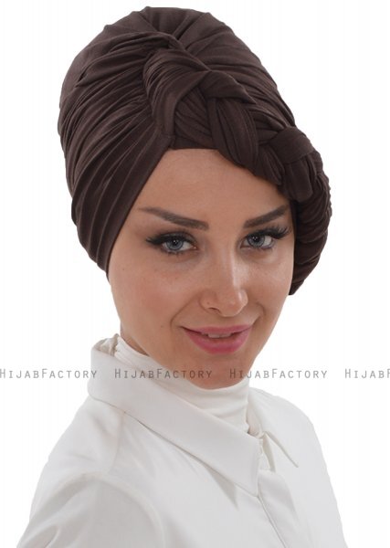 Theresa - Brown Cotton Turban - Ayse Turban