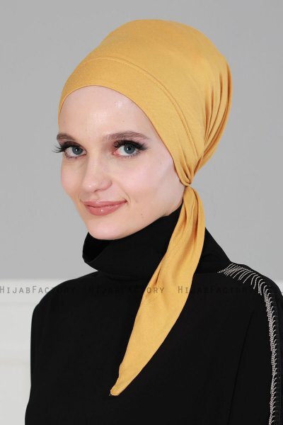Felicia - Mustard Cotton Turban