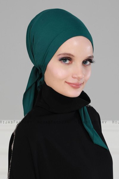 Felicia - Dark Green Cotton Turban