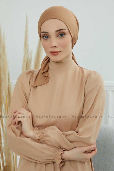 Felicia - Light Brown Cotton Turban