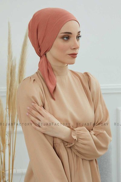 Felicia - Salmon Cotton Turban