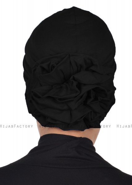 Kerstin - Black Cotton Turban - Ayse Turban