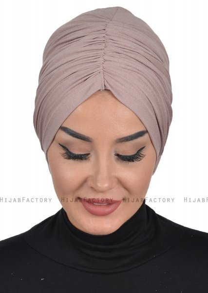 Kerstin - Taupe Cotton Turban - Ayse Turban