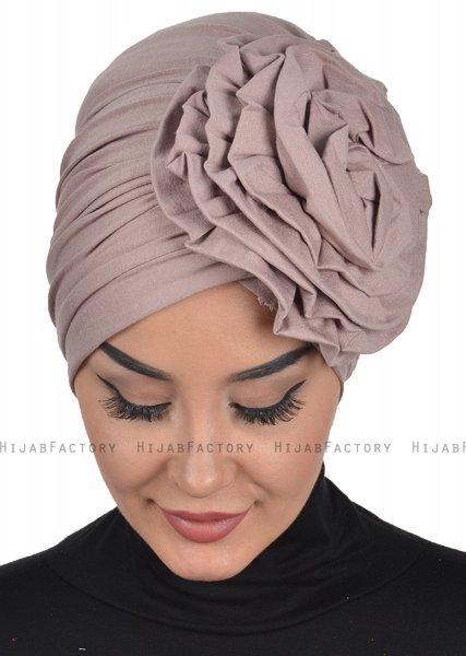 Kerstin - Taupe Cotton Turban - Ayse Turban