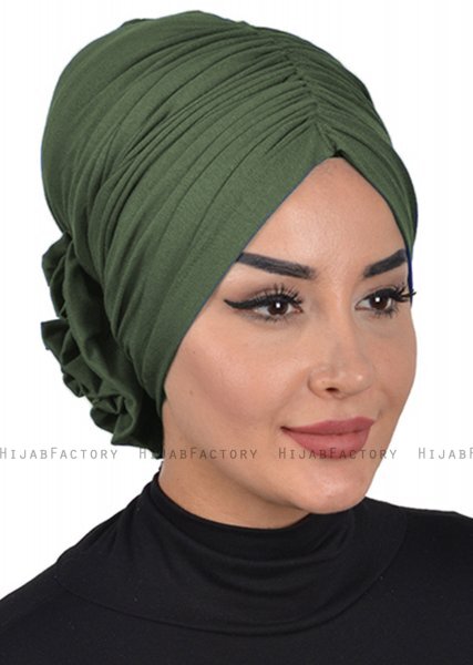 Kerstin - Khaki Cotton Turban - Ayse Turban