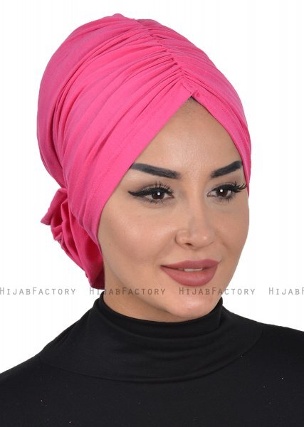 Kerstin - Fuchsia Cotton Turban - Ayse Turban