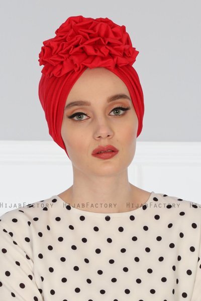 Kerstin - Red Cotton Turban - Ayse Turban