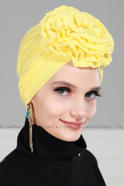 Kerstin - Yellow Cotton Turban - Ayse Turban